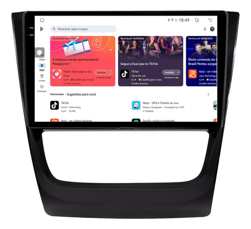Multimídia Gol G6 9p Aikon Electron Carplay 2gb 64gb Voz