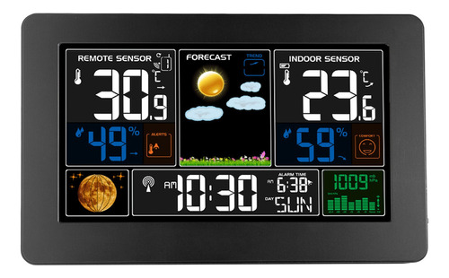 Estación De Clima Con Reloj Digital 3 En 1 Montaje En Pared