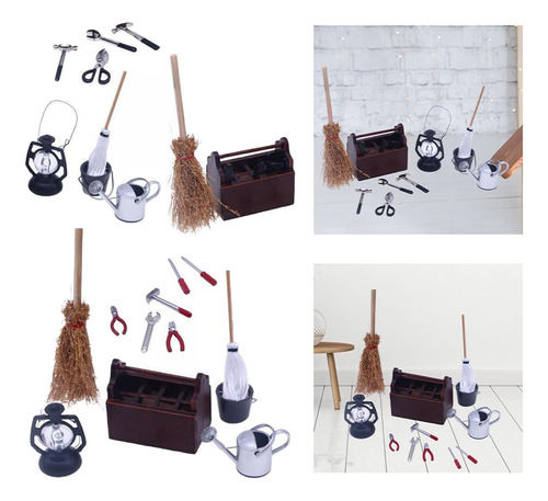 Juego De Herramientas Para Casa De Muñecas 1/12, Accesorios