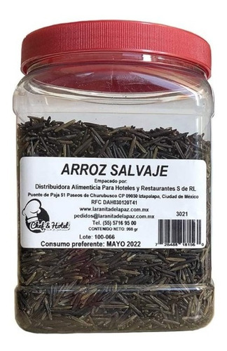 Imagen 1 de 1 de Arroz Salvaje Chef & Hotel Bote De 908 G