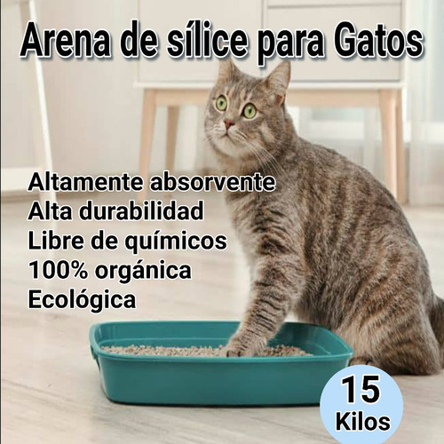 Arena De Sílice Para Gatos 