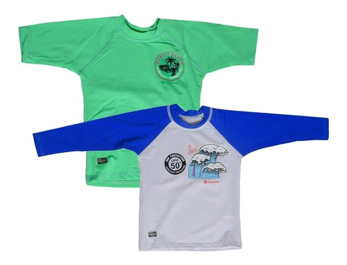 Remeras Protección Uv Para Agua Niño Pack X2 Origami Premium