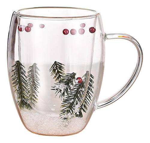 - Taza De Café De Cristal Navideña, Taza Para Leche, Zumo,