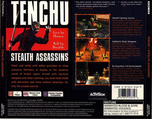 Tenchu: Stealth Assassins Ps1 - Físico (Usado)