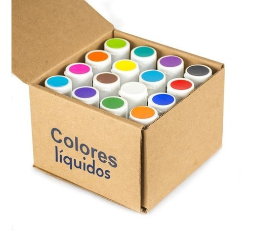 Kit De 16 Colores Enco Liquidos Aerografo 40 Grs. Pt-920002