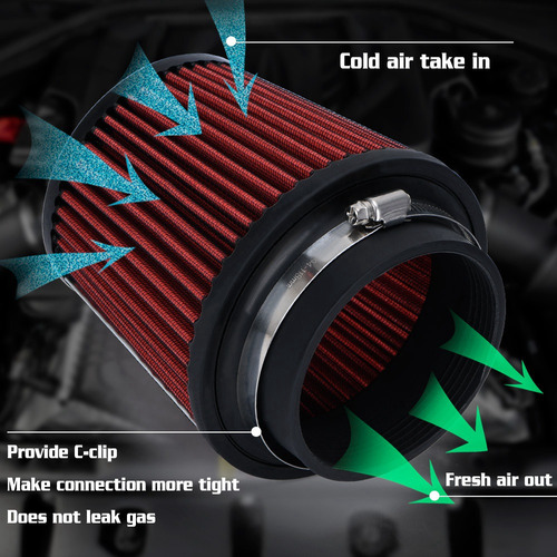 Filtro De Aire Universal Para Automóvil De 4 Pulgadas Y 100