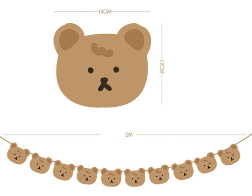 Banner De Oso, Accesorios, Pancarta De Cumpleaños Para