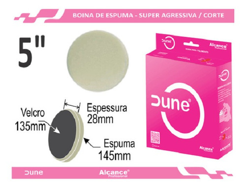 Boina Espuma Branca Super Corte 5  Dune (lisa)  Alcance