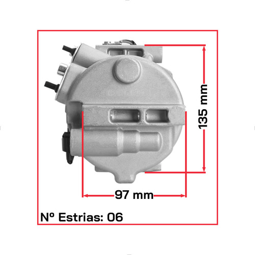 Compressor Ar Dve16 12v Polia 6pk Estrias. - Cs20462 Delphi