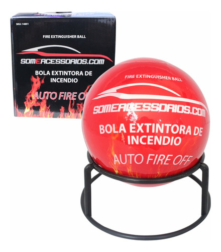 Bola Extintora De Incêndio Com Suporte Automatico Abc 500gr