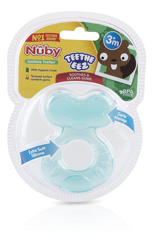Nuby Silicona Teethe-zee Mordedor Con Cerdas, Incluye Higién