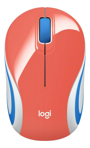 Mouse Mini Logitech M187 Coral Wireless Usb Color Coral