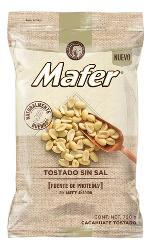 Cacahuate Sin Sal Mafer 790 G