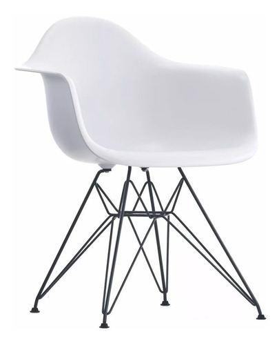 Cadeira Base Metal Com Braço Polipropileno Or Design 1121
