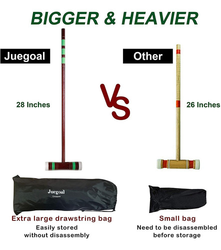 Imagen 3 de 7 de Croquet Juegoal, Para 6 Jugadores, 71cm, Kit Completo