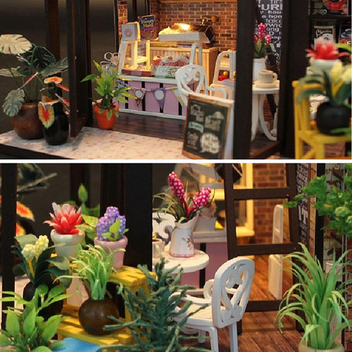 Pequeña Casa De Muñecas Para Hacer Tú Mismo, Cafetería De Ma
