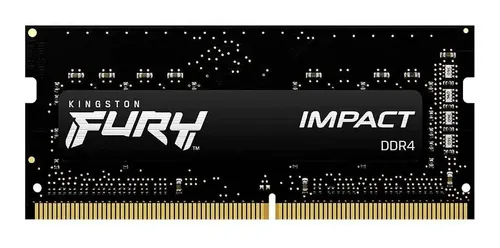 Memória RAM Para Notebook DDR4 16gb 3200Mhz CL20 Kingston Fury Impact KF432S20IB/16 Gamer Preto