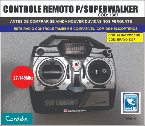 Superhawk Combate 1327 - H-18 - Controle Remoto