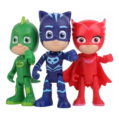 Kit 3 Bonecos Pjmasks Mede 15 Cm Pronta Entrega