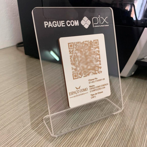 Placa Pix Para Pagamento Qrcode Em Acrílico