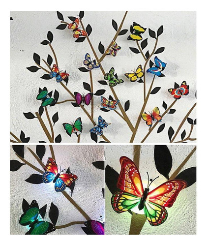 20pcs Mariposa Pegada Led Lámpara Decorativa De Pared