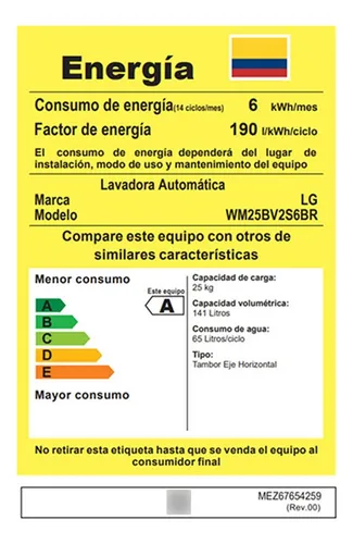 Lavadora LG Carga Frontal 25kg Ai Dd Steam 6 Motion Dd Ng