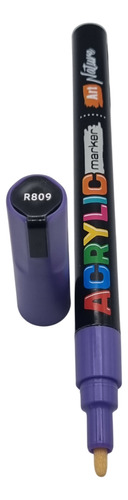 Marcador Acrilico - Acrylic Marker - Art Nature Punta Fina Color Morado - R809