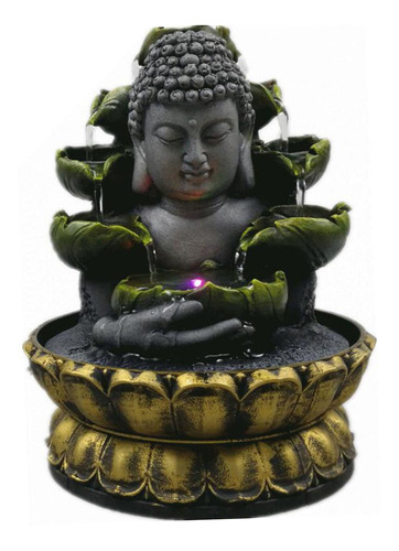 Fuente De Mesa Buda Luces Led Religión Feng Shui 