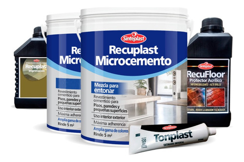 Recuplast Microcemento Sinteplast | Kit Completo Para 5m2