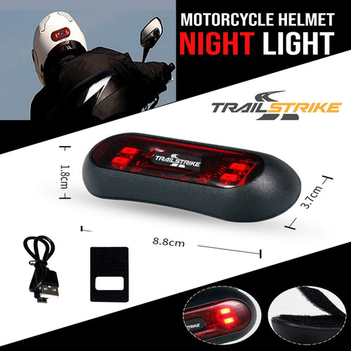 Trailstrike Ts-101-a - Lámpara Led Para Casco Trasero Rojo P