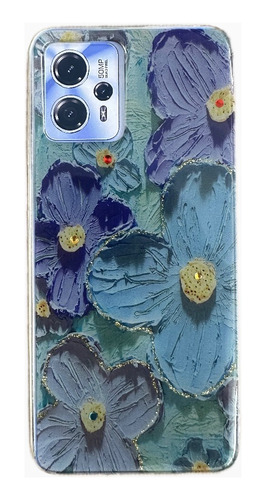 Funda Tpu Diseño Flor Violeta Para Motorola Moto G14
