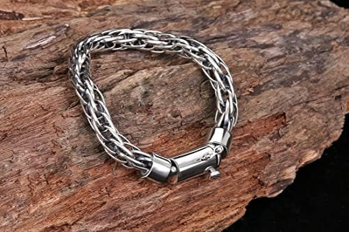 Wklfai Pulsera De Cadena Trenzada Tejida Para Hombre Con Cie