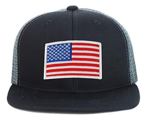 Armycrew Gorra Trucker Snapback Con Parche Bandera Blanca