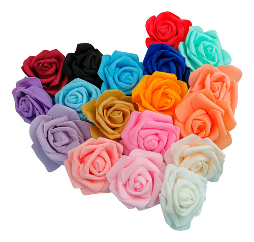 Rosas De Goma Eva X50u. Artificial Flores Grande Souvenir