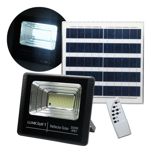 Reflector Solar Led 200w C/panel Y Control Remoto