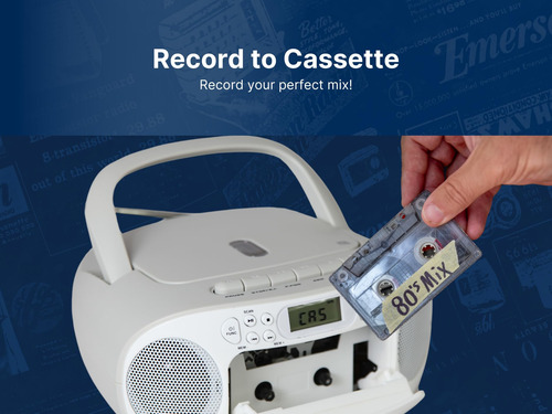 Reproductor De Cd Portátil Emerson Boombox Con Reproductor D