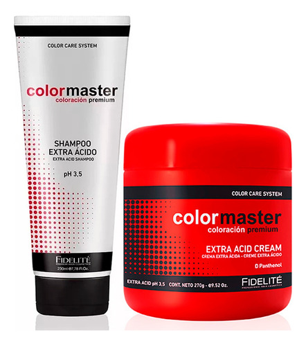 Fidelite Colormaster Shampoo 230 + Mascara Extra Acido 270