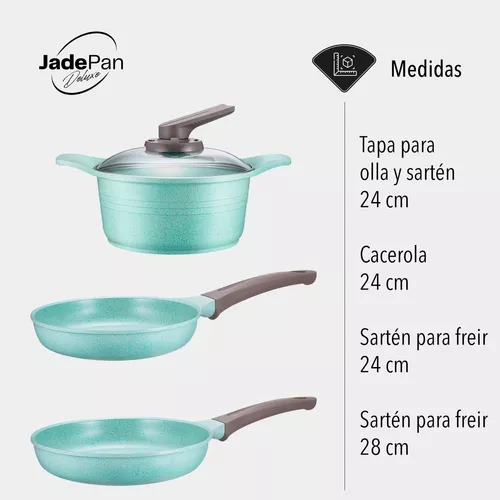 Sartenes Jade Antiadherente Juego 3 Piezas Cook Jade Pan