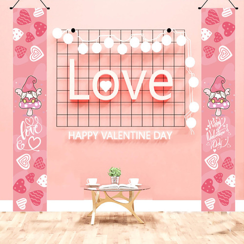 Una Pancarta De San Valentín Para Colgar Decoraciones Para E