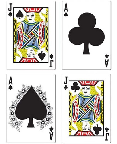 Beistle Blackjack Casino Cutouts-4 Pcs, 17.5 , Multicolor