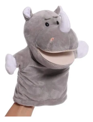 Rinoceronte De Peluche, Marionetas De Mano De Rinoceronte De