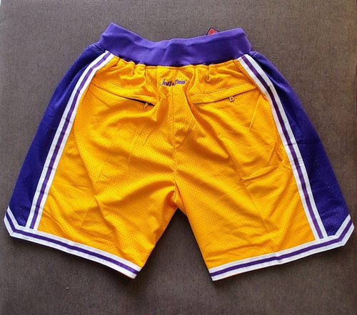 Imagen 9 de 10 de Short Bermuda Básquet Nba Retro Lakers Temp 1996/97