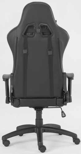 Silla de escritorio The Game House Nova D-328 gamer ergonómica negro y gris con tapizado de cuero sintético