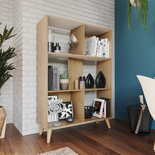Librero York Color Rovere Blanco Rovere