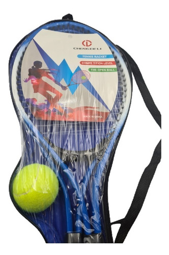 Set 2 Raquetas De Tenis Con Pelota Y Funda Para Niños