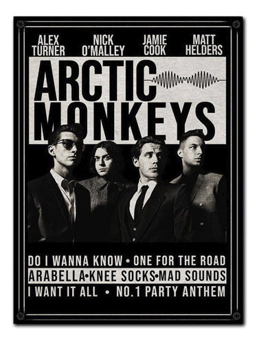 #1028 - Cuadro Decorativo - Arctic Monkeys Rock No Chapa 