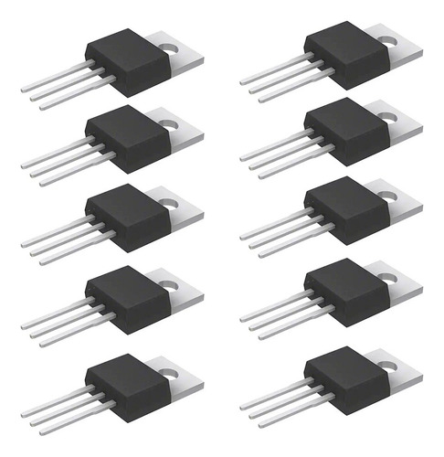 Tecneu 10 Piezas de Regulador Reductor De Voltaje Lm7812 Salida lineal Fija 12v 1.5a