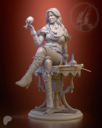 Yennefer The Witcher Game Rpg 24cm Estátua Figura Resina