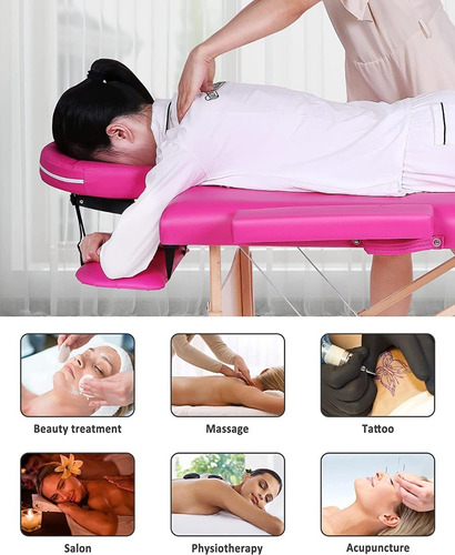 Cama De Masaje Profesional Portátil Plegable Ajuste Altura