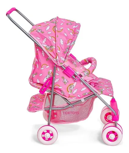 comprar Carrinho De Boneca Milano Rosa Bebê Reborn Menina Luxo
